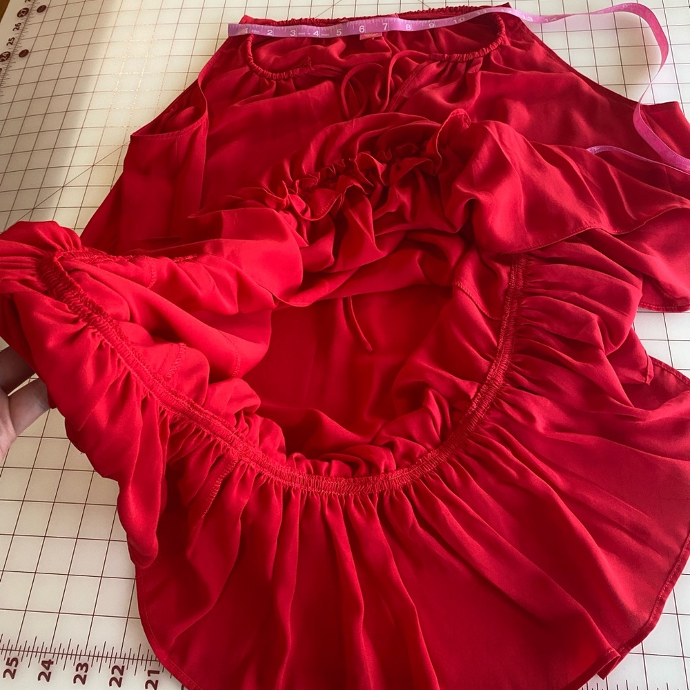 Catherine Malandrino Ruby Red Swing Ruffle Dress … - image 6